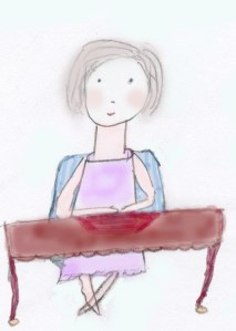 Ruth at her special desk